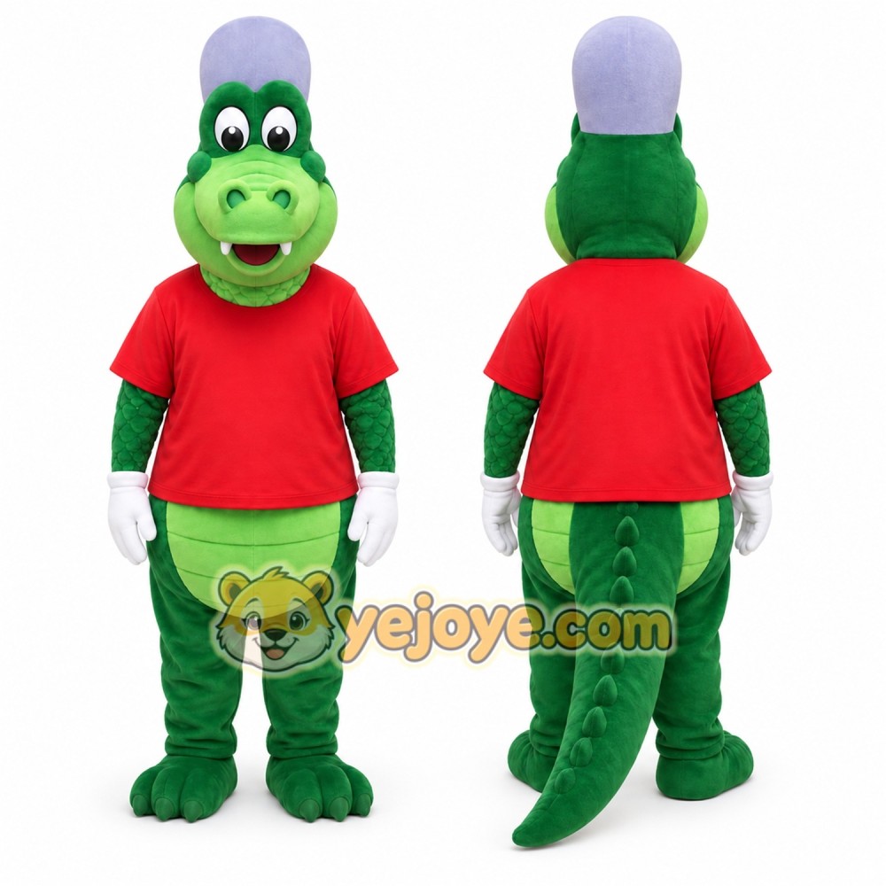 Green Alligator Mascot Costume for Children's Events Green Alligator Mascot Costume for Children's Events
