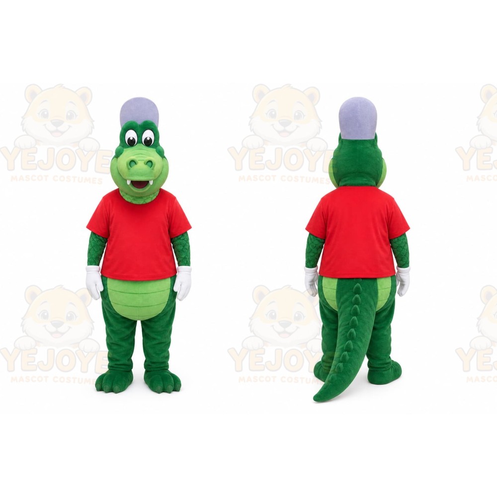 Green Alligator Mascot Costume for Children's Events