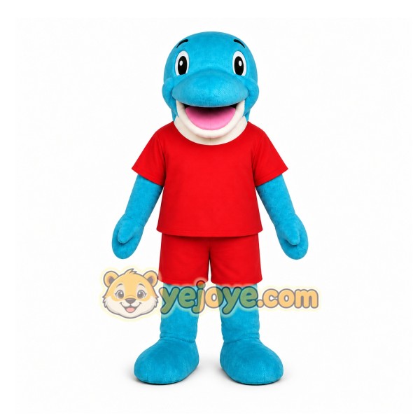 Blue Dolphin Mascot Costume for Children's Events