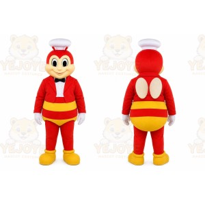 Red Bee Mascot Costume for Restaurant Promotions
