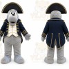 Gray Seal In Naval Uniform Mascot Costume for Events and Promotions
