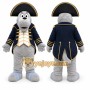 Gray Seal In Naval Uniform Mascot Costume for Events and Promotions