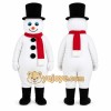 White Snowman Mascot Costume for Holiday Events White Snowman Mascot Costume for Holiday Events