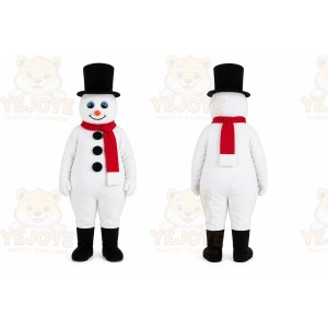 White Snowman Mascot Costume for Holiday Events