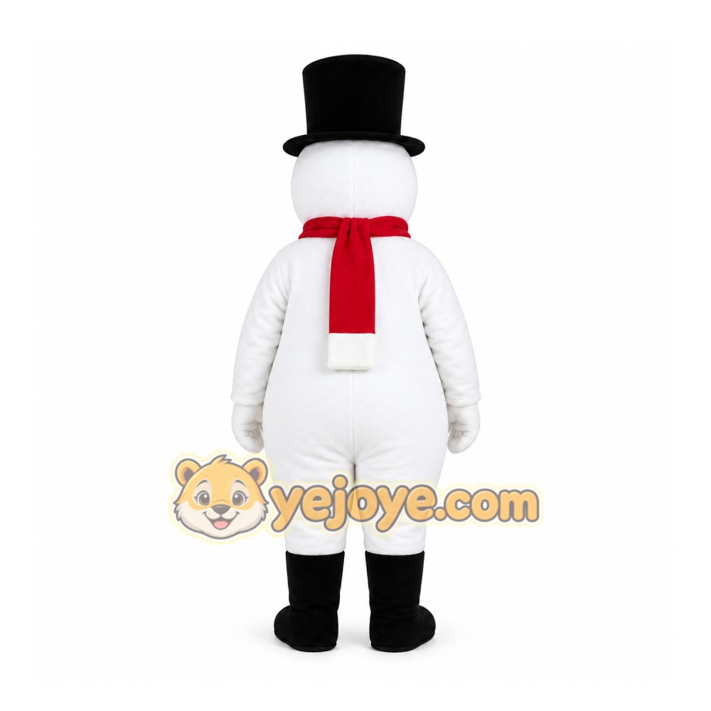 White Snowman Mascot Costume for Holiday Events White Snowman Mascot Costume for Holiday Events