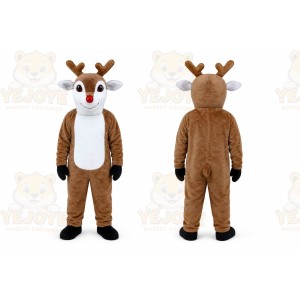 Brown Reindeer Mascot Costume for Holiday Events