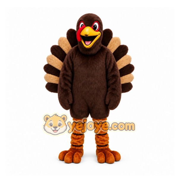 Brown Turkey Mascot Costume for Holiday Events Brown Turkey Mascot Costume for Holiday Events