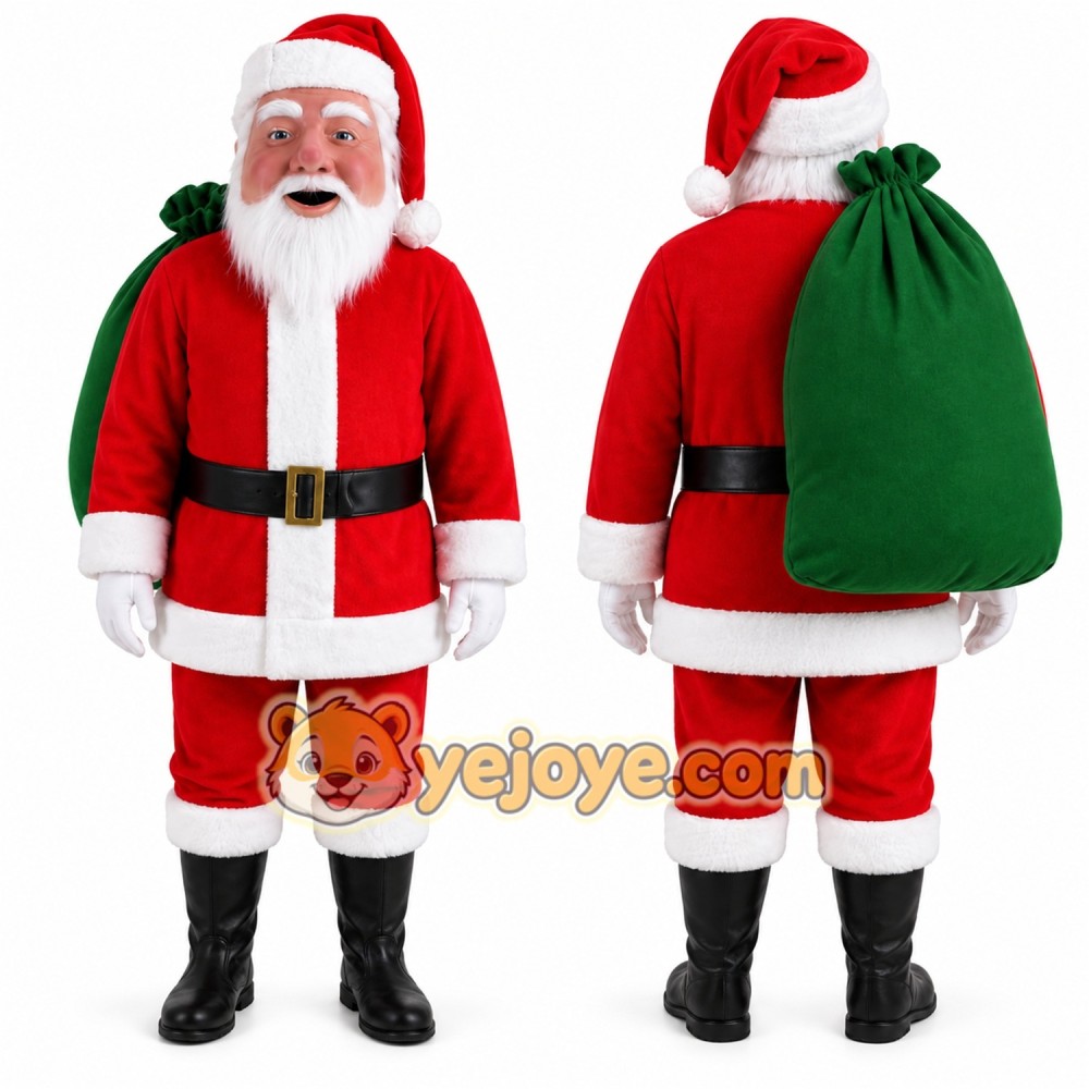 Red Santa Claus Mascot Costume for Holiday Events