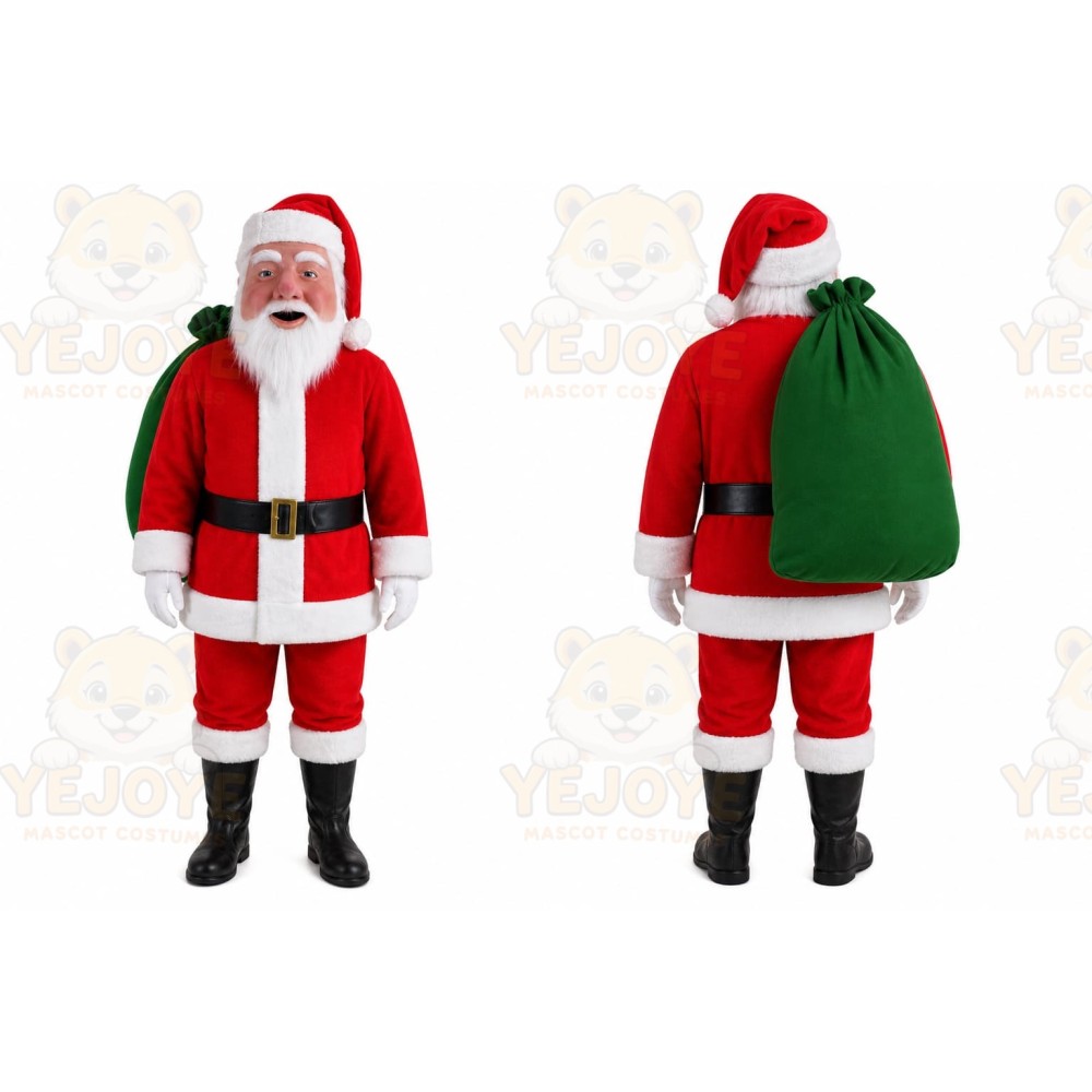 Red Santa Claus Mascot Costume for Holiday Events