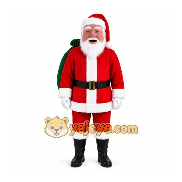 Red Santa Claus Mascot Costume for Holiday Events Red Santa Claus Mascot Costume for Holiday Events
