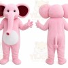 Pink Elephant Mascot Costume for Children's Events
