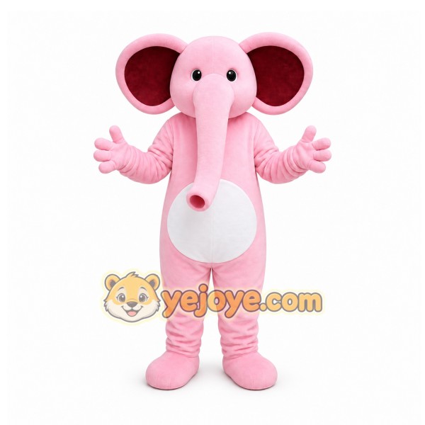Pink Elephant Mascot Costume for Children's Events Pink Elephant Mascot Costume for Children's Events