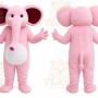 Pink Elephant Mascot Costume for Children's Events