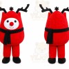 Red Reindeer Mascot Costume for Holiday Events