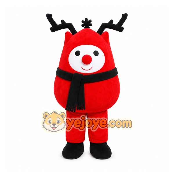 Red Reindeer Mascot Costume for Holiday Events Red Reindeer Mascot Costume for Holiday Events