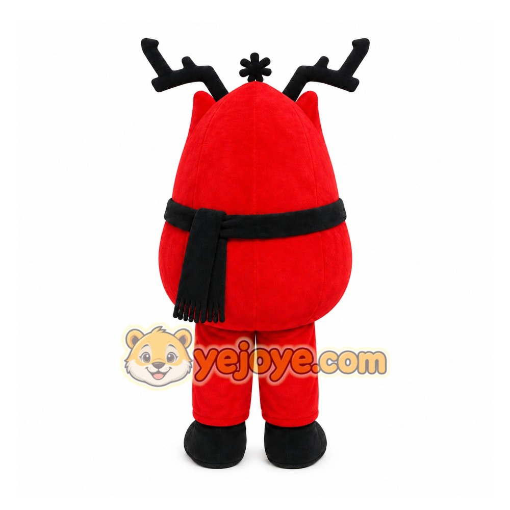 Red Reindeer Mascot Costume for Holiday Events