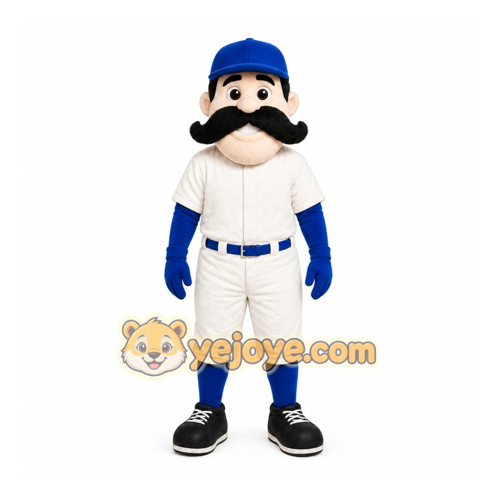 White Baseball Player Mascot Costume for Sports Events White Baseball Player Mascot Costume for Sports Events