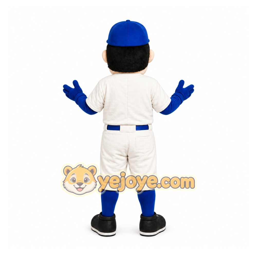 White Baseball Player Mascot Costume for Sports Events White Baseball Player Mascot Costume for Sports Events