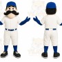 White Baseball Player Mascot Costume for Sports Events