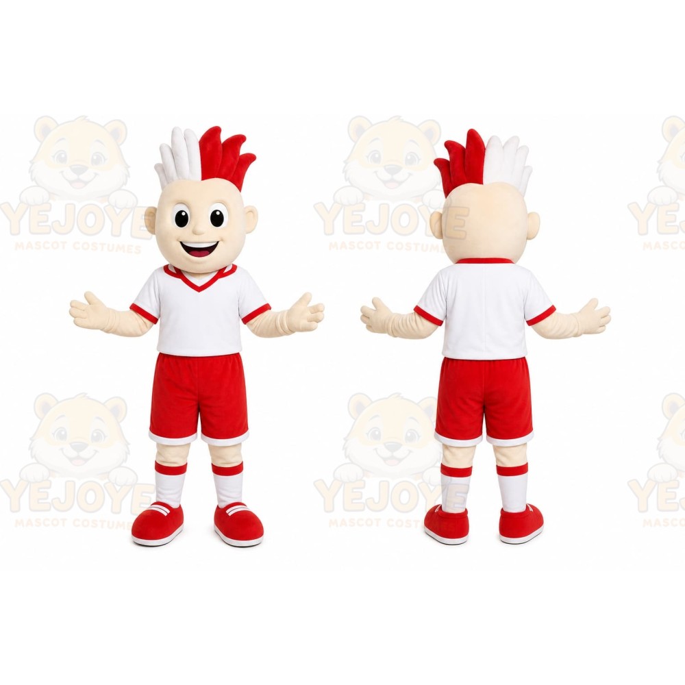 Red Boy Mascot Costume for Events and Promotions