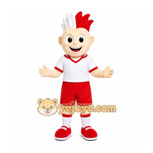 Red Boy Mascot Costume for Events and Promotions