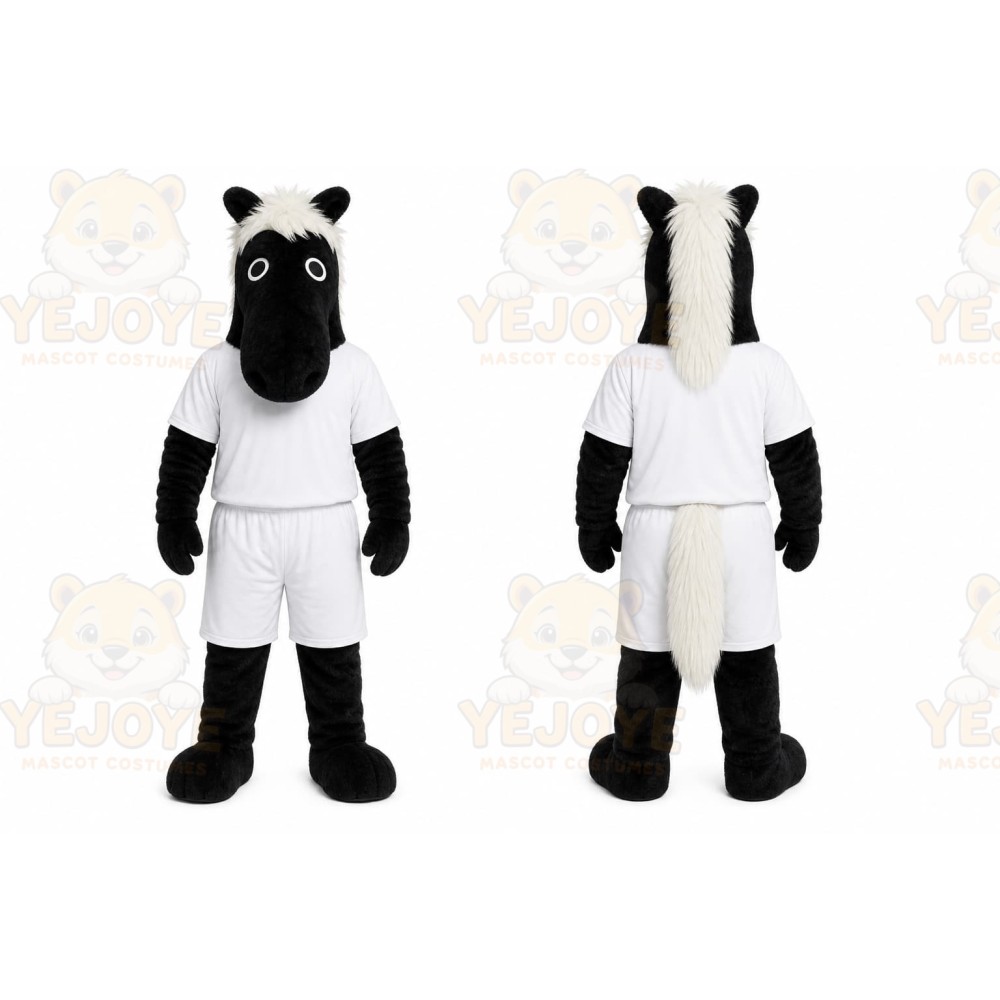Black Horse Mascot Costume for Sports Events