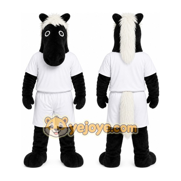 Black Horse Mascot Costume for Sports Events