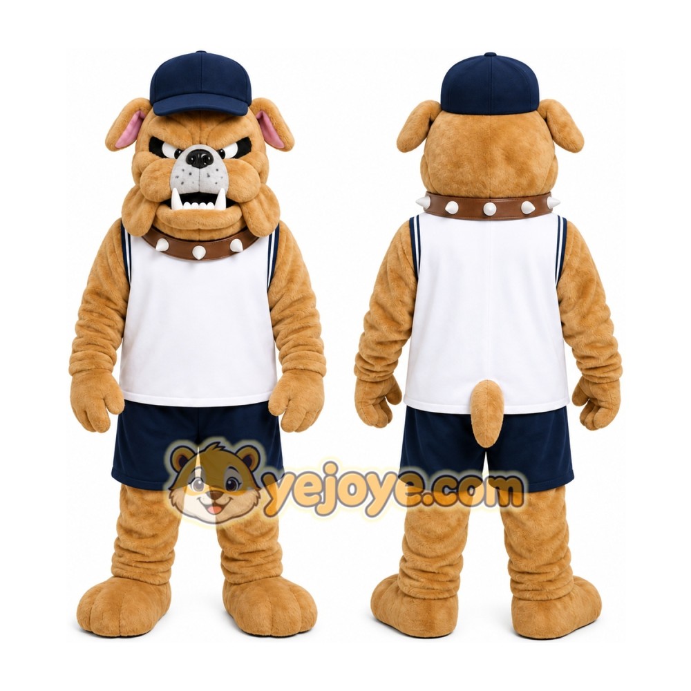 Brown Bulldog Mascot Costume for Sports Events Brown Bulldog Mascot Costume for Sports Events