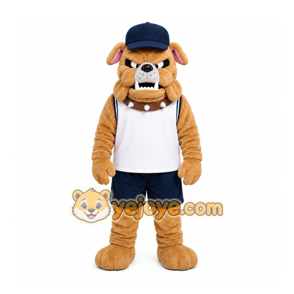 Brown Bulldog Mascot Costume for Sports Events Brown Bulldog Mascot Costume for Sports Events