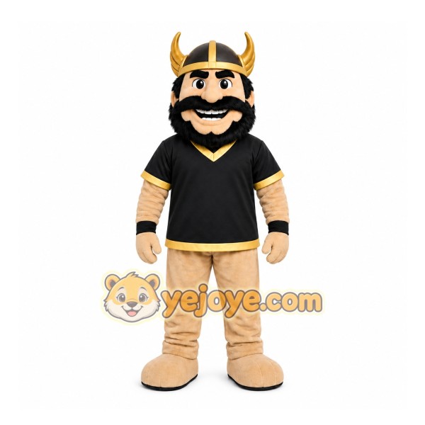Black Viking Warrior Mascot Costume for Sports Events