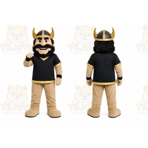 Black Viking Warrior Mascot Costume for Sports Events