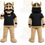 Black Viking Warrior Mascot Costume for Sports Events