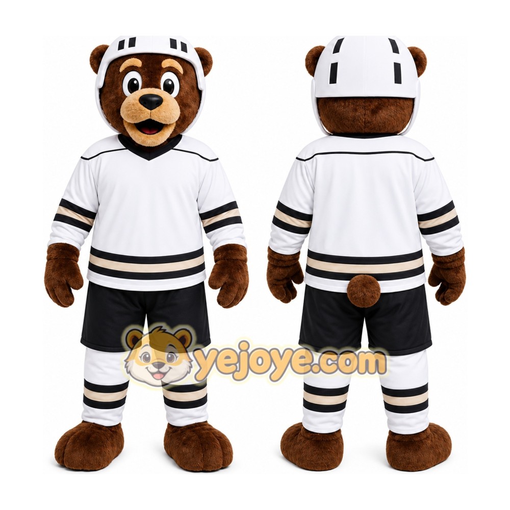 White Bear Hockey Player Mascot Costume for Sports Events White Bear Hockey Player Mascot Costume for Sports Events