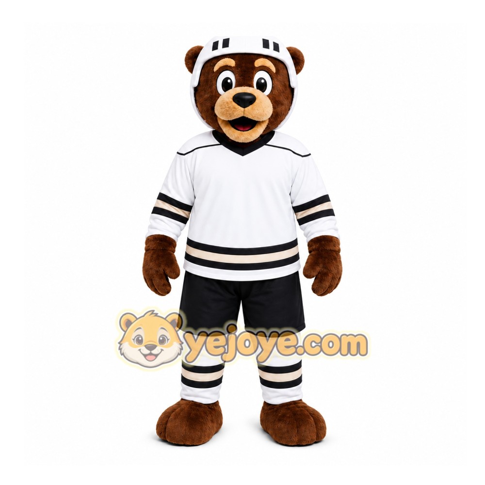 White Bear Hockey Player Mascot Costume for Sports Events White Bear Hockey Player Mascot Costume for Sports Events