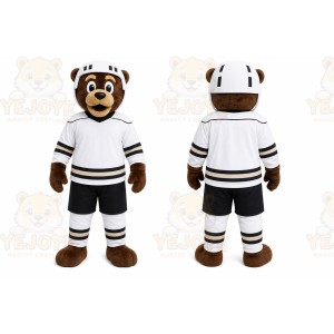 White Bear Hockey Player Mascot Costume for Sports Events