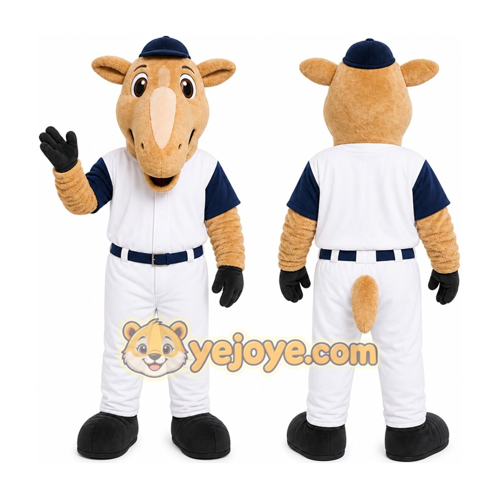 White Camel Baseball Player Mascot Costume for Sports Events White Camel Baseball Player Mascot Costume for Sports Events