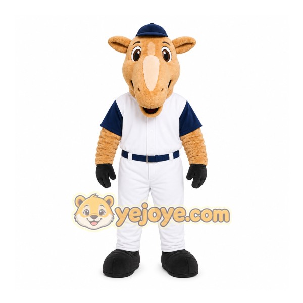 White Camel Baseball Player Mascot Costume for Sports Events White Camel Baseball Player Mascot Costume for Sports Events