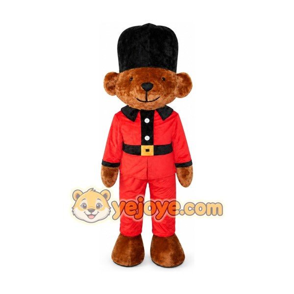 Adult Black Hat Bear Mascot Costume