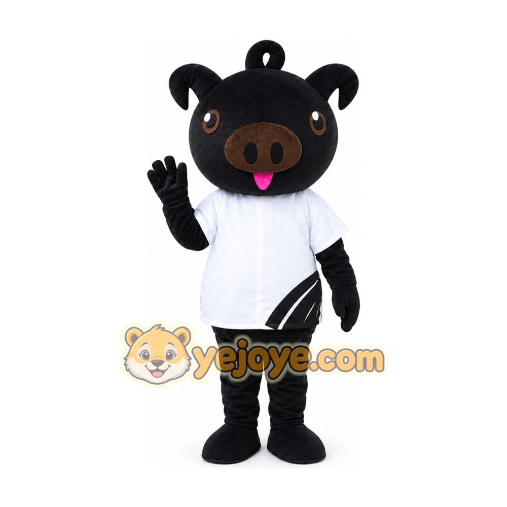 Adult Black Pig Mascot Costume Adult Black Pig Mascot Costume