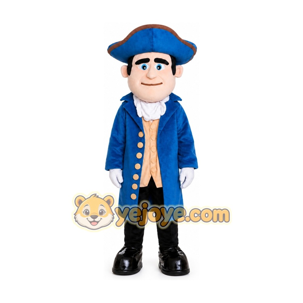Adult Blue Soldier Mascot Costume