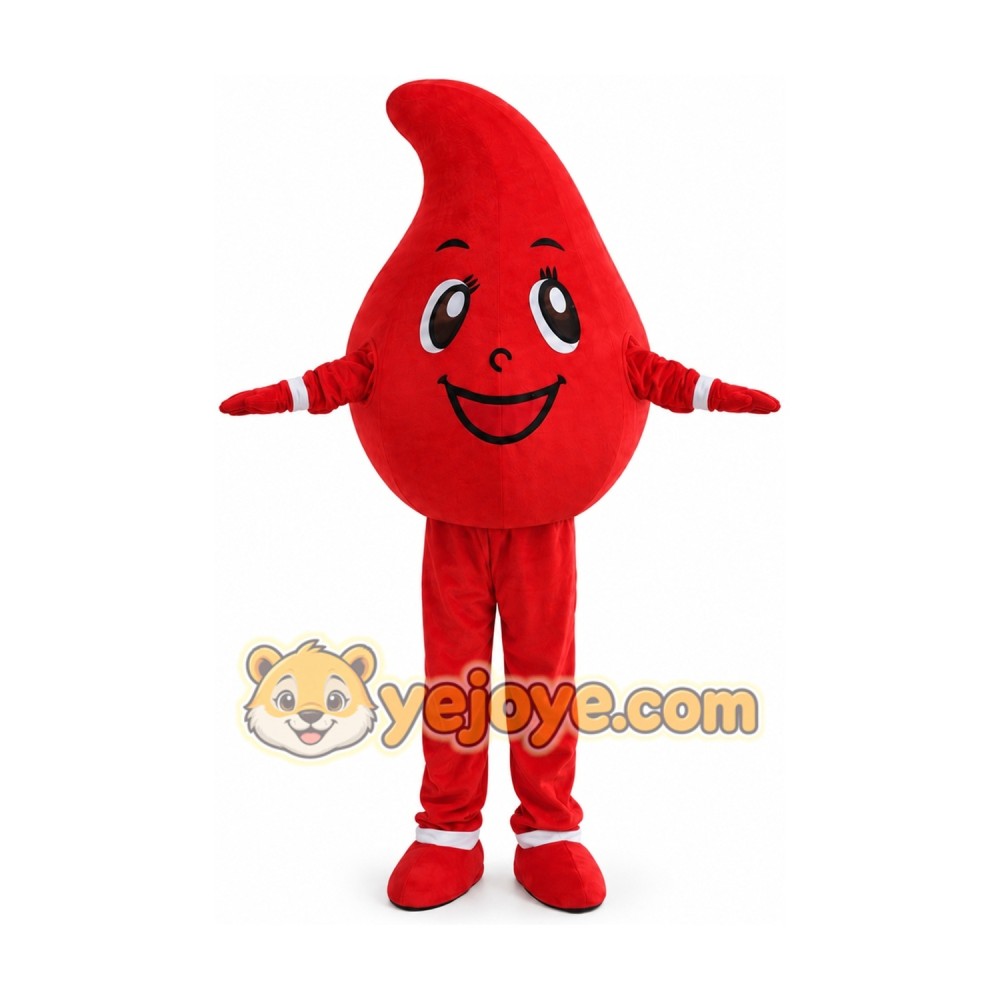 Adult Cartoon Red Blood Drop Mascot Costume Adult Cartoon Red Blood Drop Mascot Costume