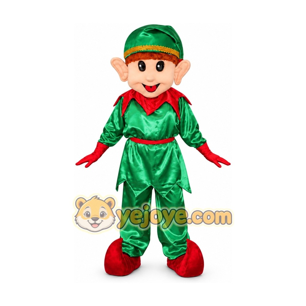 Adult Christmas Elf Mascot Costume Adult Christmas Elf Mascot Costume