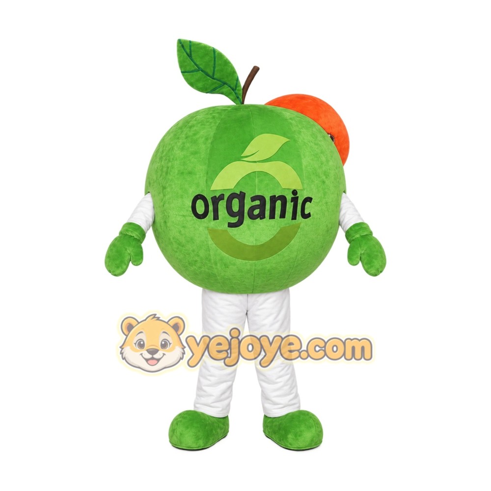Adult Green Apple Fruit Mascot Costume Adult Green Apple Fruit Mascot Costume