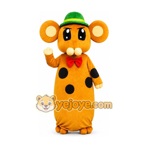 Adult Green Hat Mouse Mascot Costume Adult Green Hat Mouse Mascot Costume