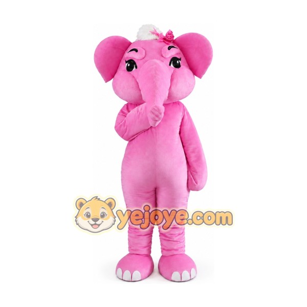 Adult Pink Elephant Mascot Costume Carnival Festival