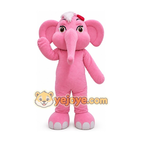 Adult Pink Elephant Mascot Costume
