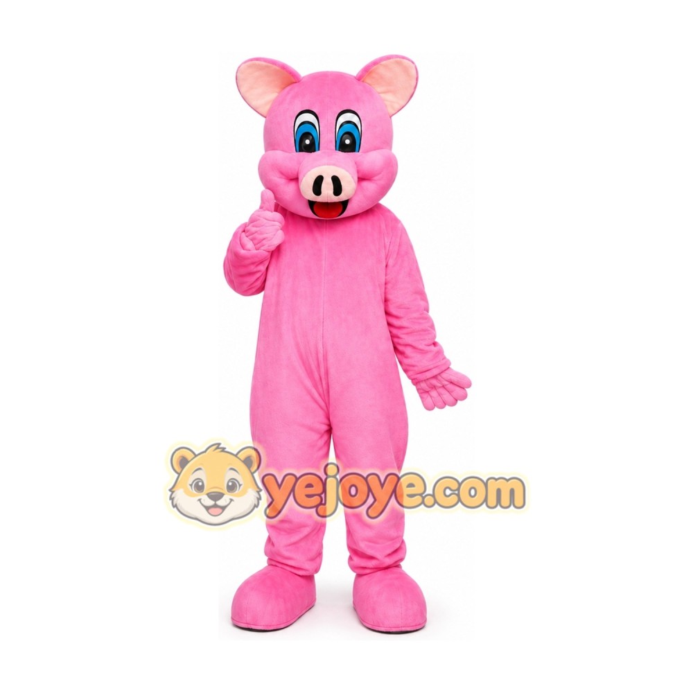 Adult Pink Pig Mascot Costume Adult Pink Pig Mascot Costume