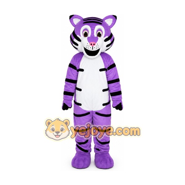 Adult Purple Tiger Mascot Costume Adult Purple Tiger Mascot Costume