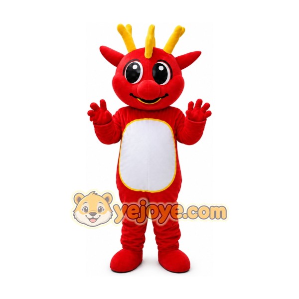 Adult Red Dinosaur Mascot Costumes Cartoon Costumes