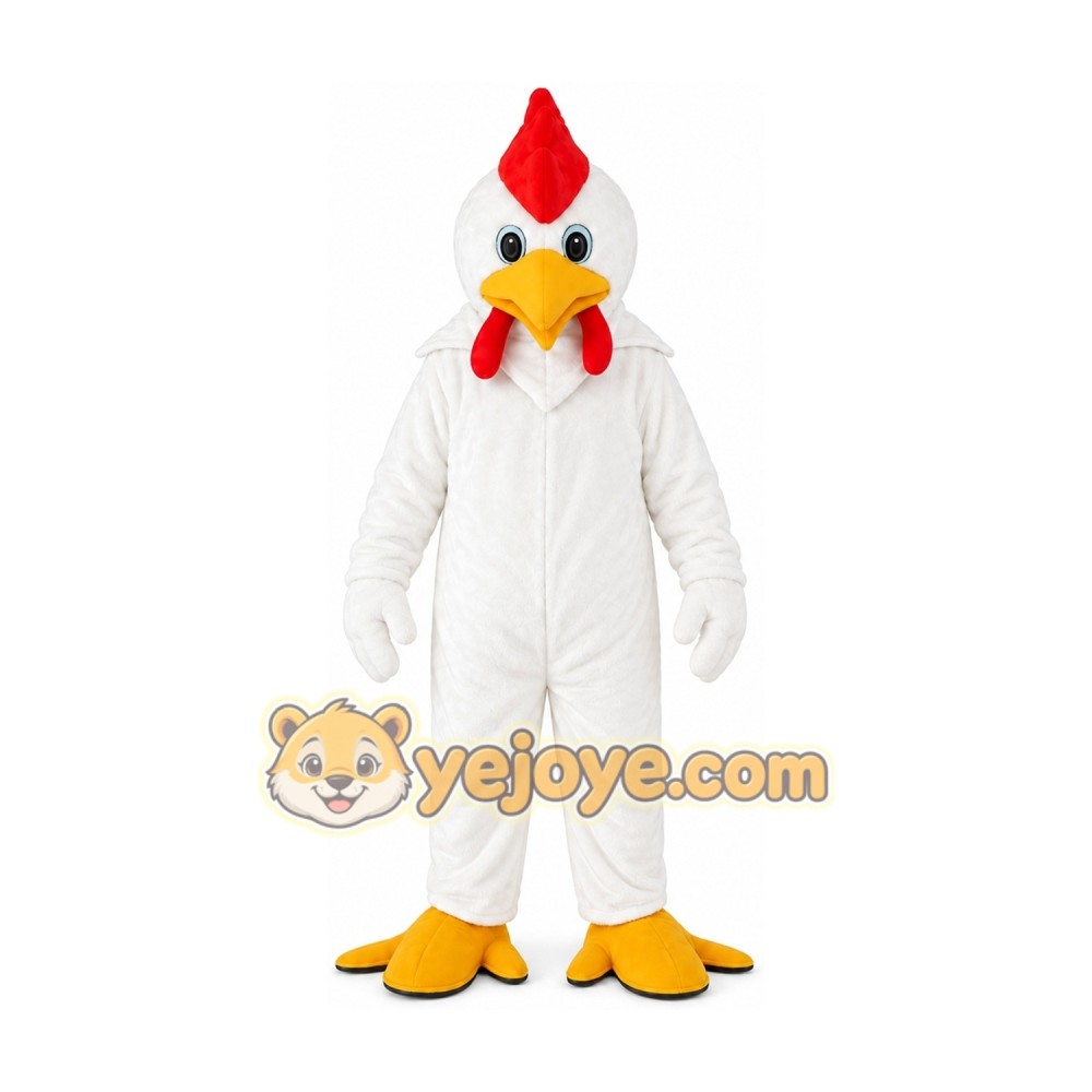Adult White Chicken Mascot Costume Adult White Chicken Mascot Costume